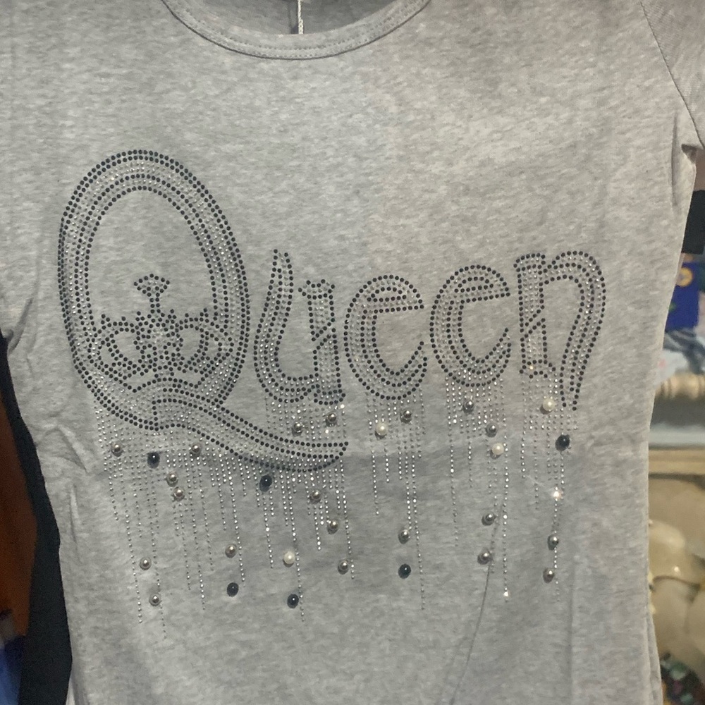 NWT rhinestone w/pearls top